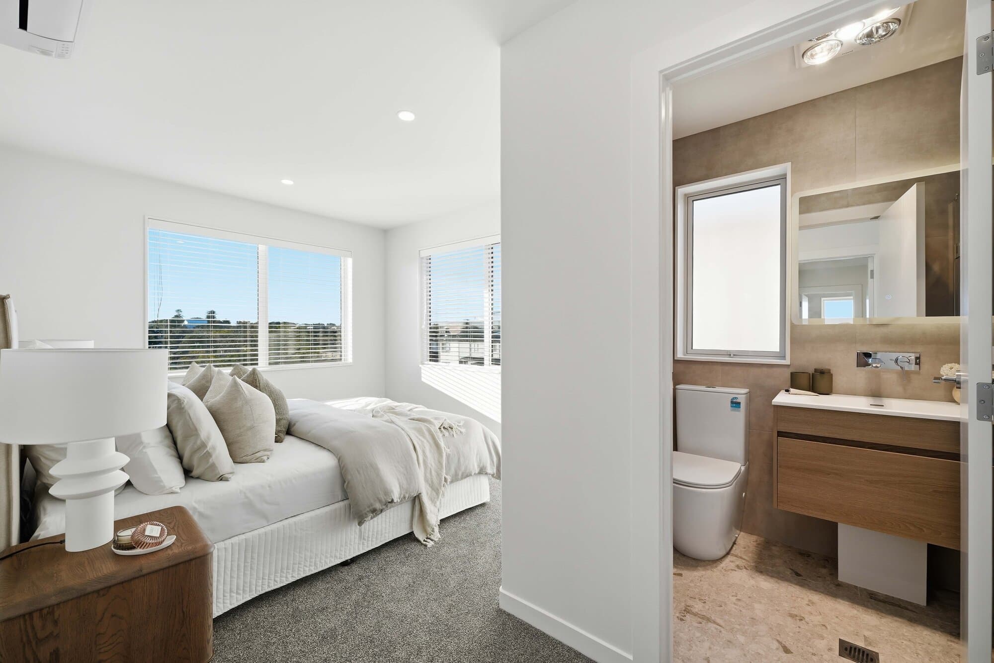Bedroom that looks out toward the water